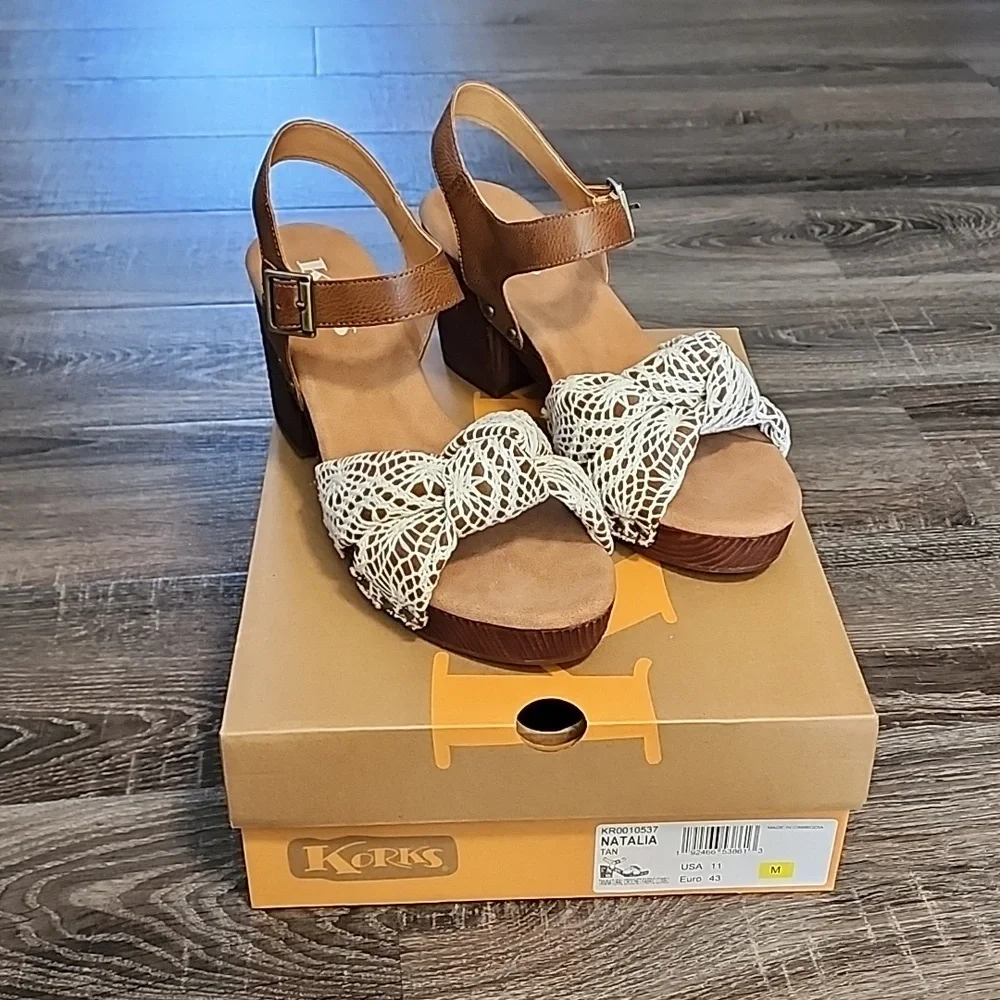 Korks "Natalia" crochet knot Sandals - Picture 2 of 6